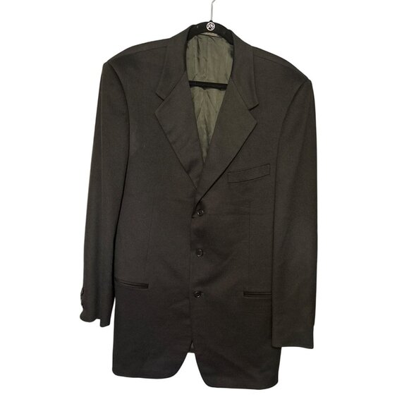 Trussini Blazer Jacket Boyd's Mens Italy 56L US 46L Black Cashmere Made In Italy - Picture 7 of 13